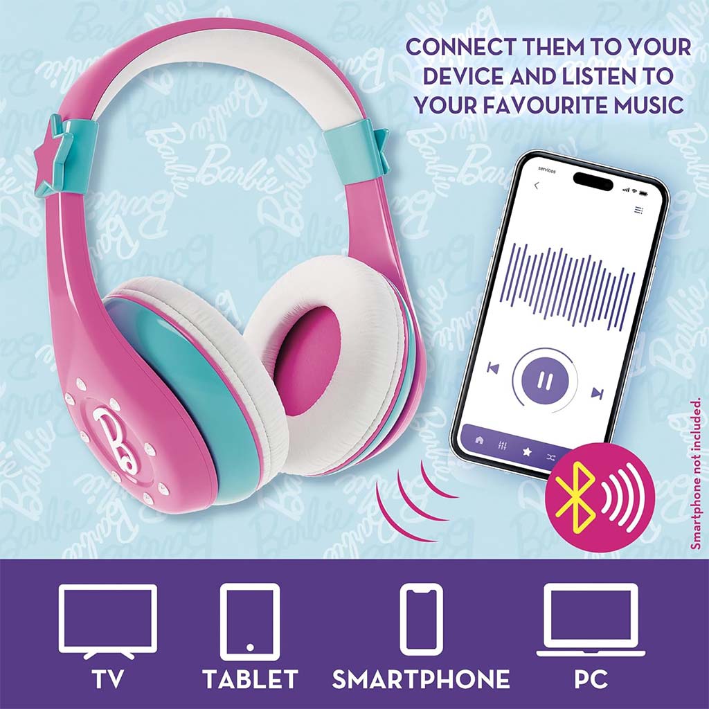 Barbie Bluetooth fejhallgató - Lisciani kép 2
