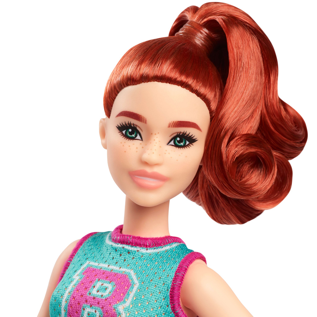 Barbie Fashionista stílusos baba vörös hajjal lila szoknyában - Mattel kép 3