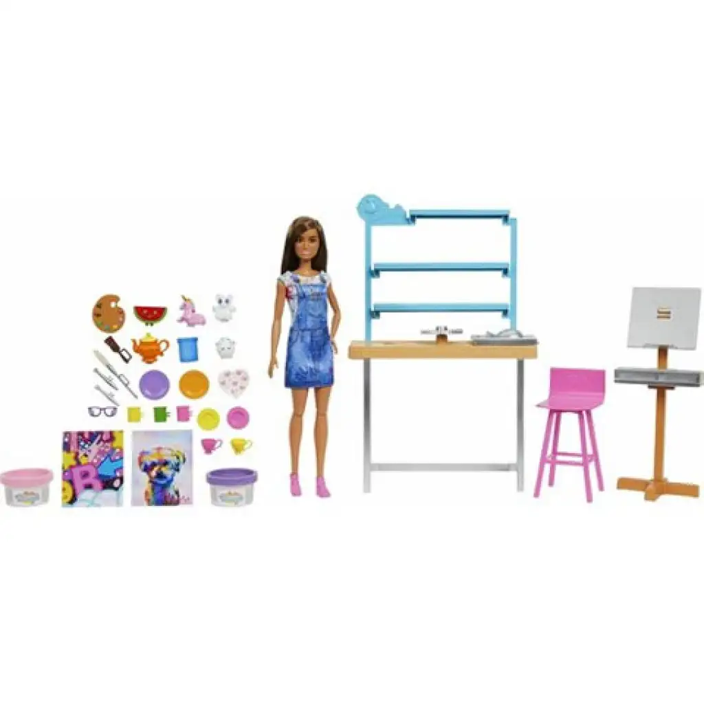 Barbie: Feltöltődés műterem játékszett babával - Mattel kép 2