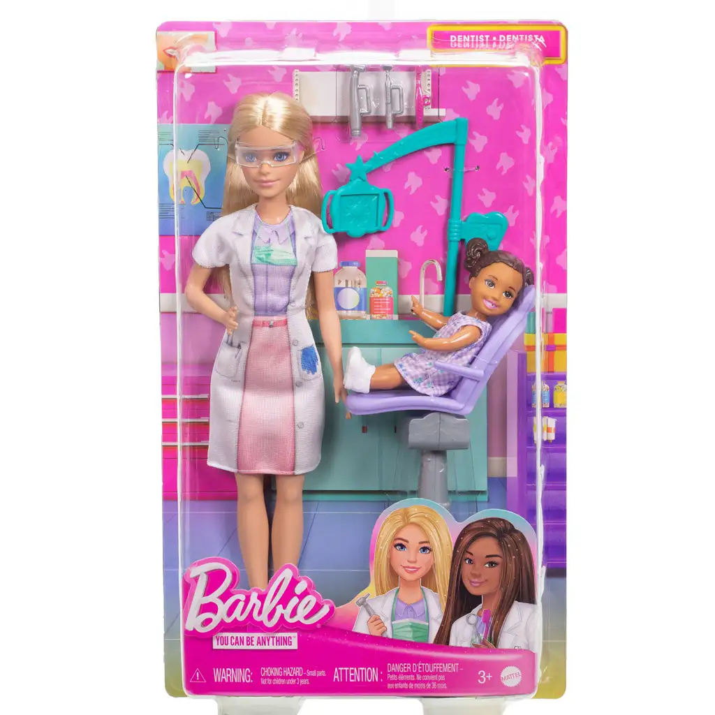 Barbie szőke hajú fogorvos karrierbaba játékszett - Mattel kép 1