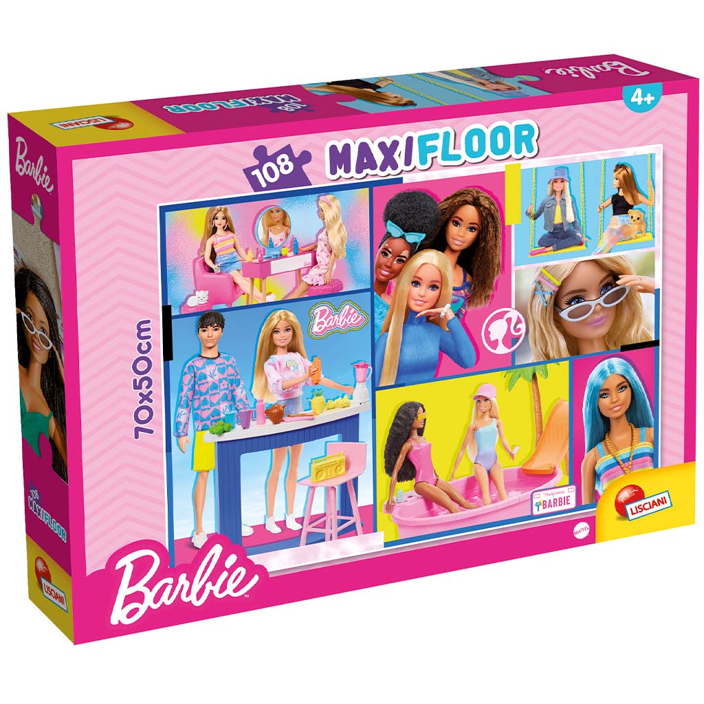 Barbie 108db-os maxi padló puzzle 70x50cm - Lisciani kép 1