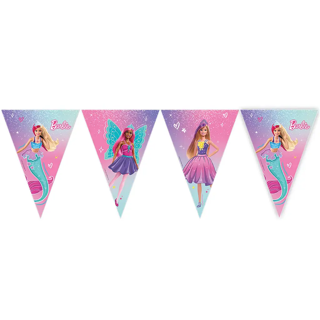 Barbie party zászlófüzér kép 1