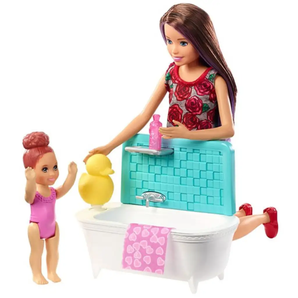 Barbie: Skipper fürdető bébiszitter játékszett - Mattel kép 2