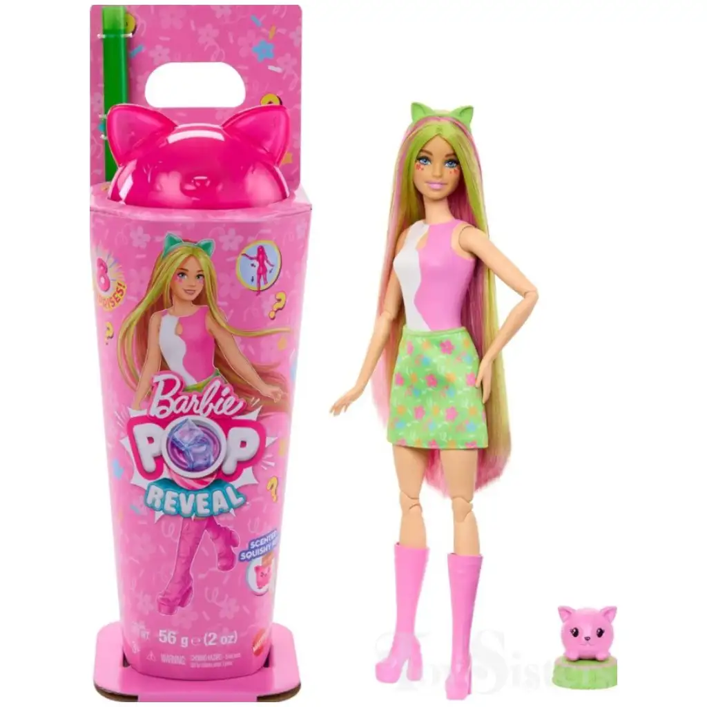 Barbie: Slime Reveal Állati Buli - Cica játékszett – Mattel kép 1