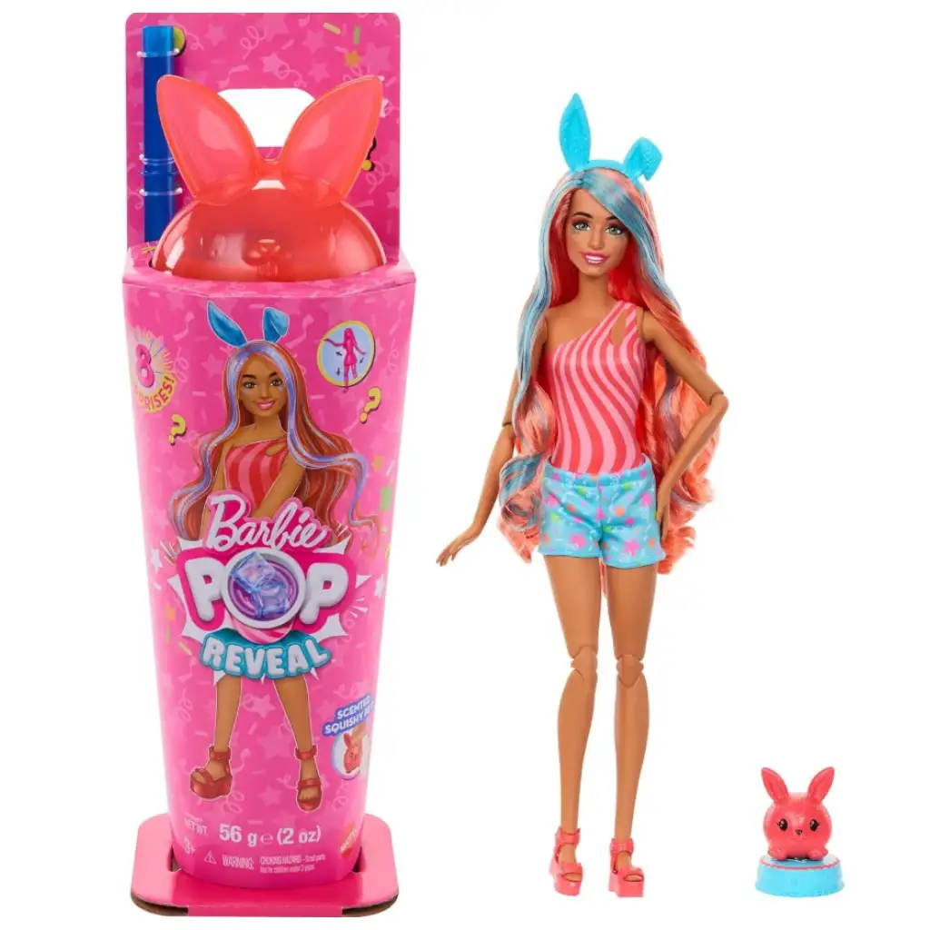 Barbie: Slime Reveal Állati Buli - Nyuszi játékszett - Mattel kép 1