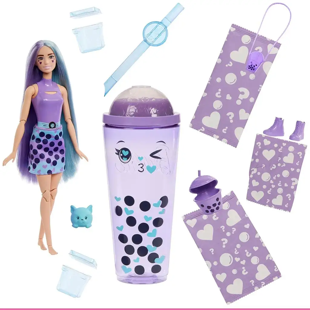 Barbie: Slime Reveal Bubi buli Lila baba - Mattel kép 3