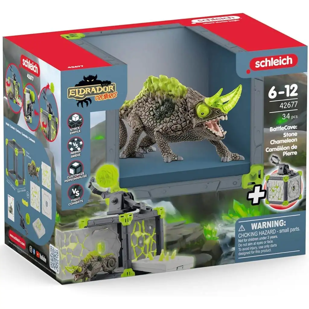 Schleich: Battlecave kő kameleon szett (42677) kép 1