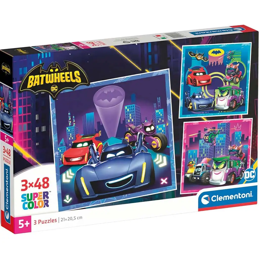 Batwheels 3x48db-os Supercolor puzzle - Clementoni kép 1