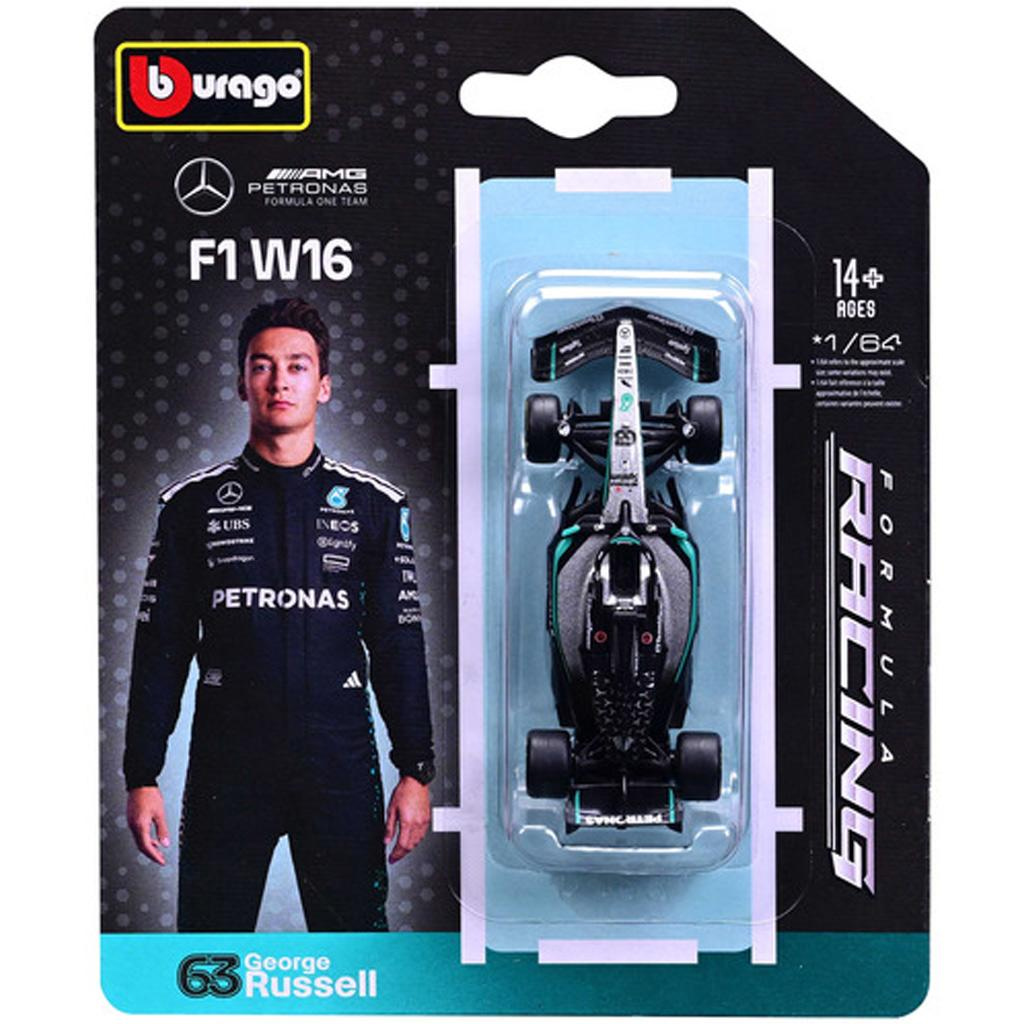 Bburago: Mercedes-AMG Petronas F1 W16 F1 (2025/) versenyautó fém autómodell 1/64 (George Russel #68) kép 1