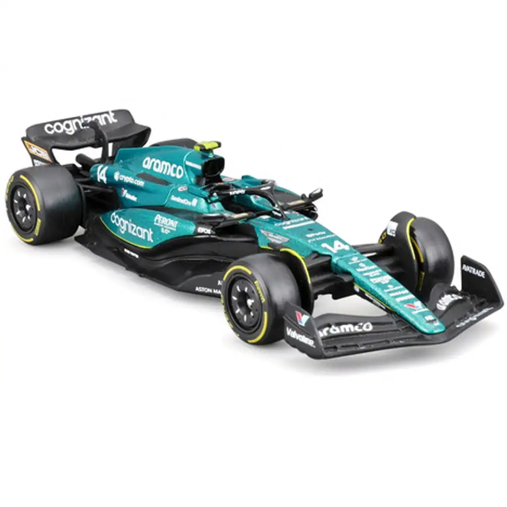 Bburago: Aston Martin AMR23 F1 versenyautó fém autómodell 1/43 (Fernando Alonso #14) kép 2