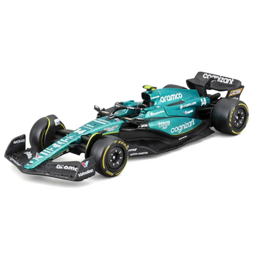 Bburago: Aston Martin AMR23 F1 versenyautó fém autómodell 1/43 (Fernando Alonso #14) kép 1