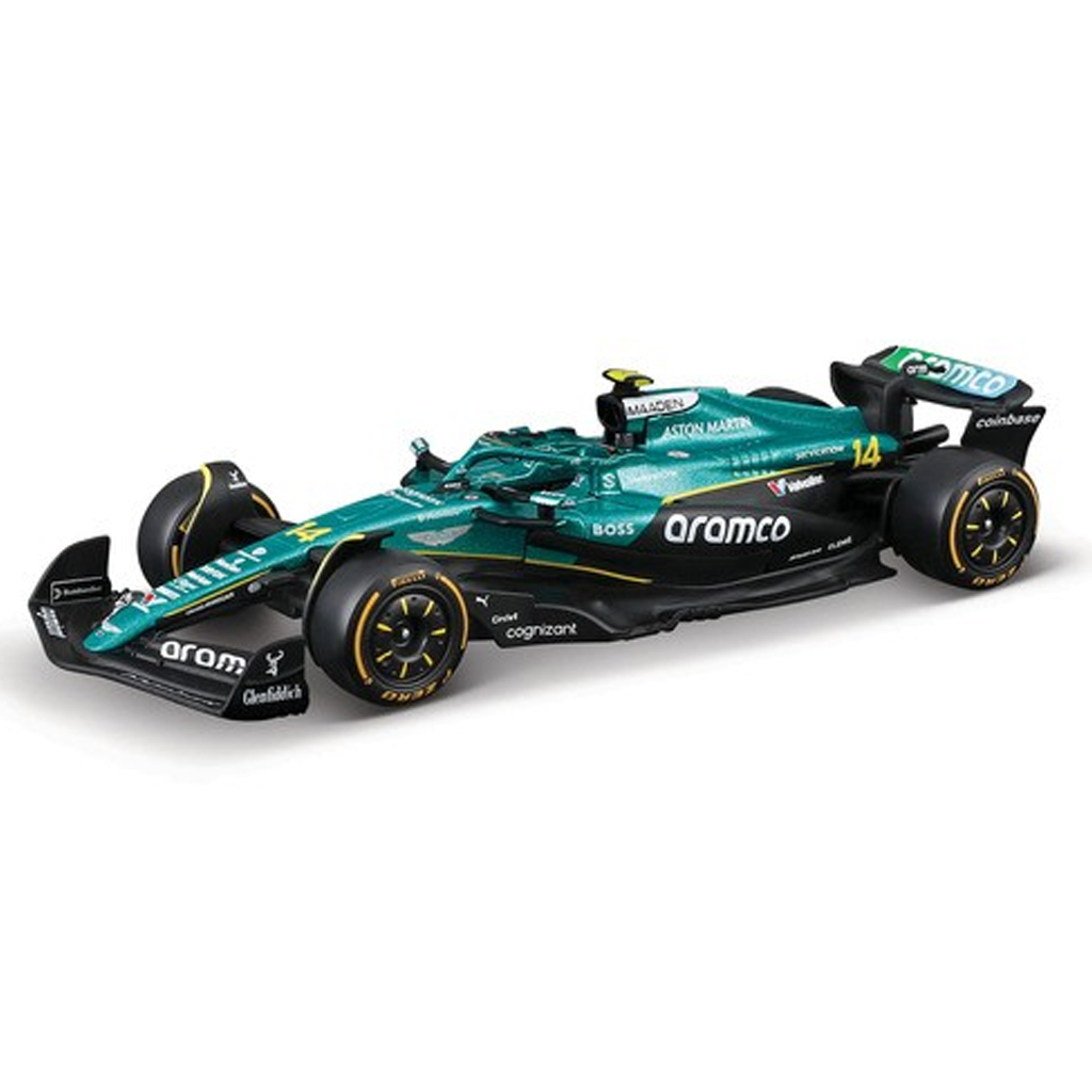 Bburago: Aston Martin AMR25 Alonso F1 versenyautó fém autómodell 1/43 (Fernando Alonso #14) kép 1