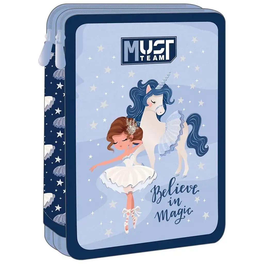 Luna: Must Team Believe in magic unikornis mintás 2 szintes töltött tolltartó kép 1