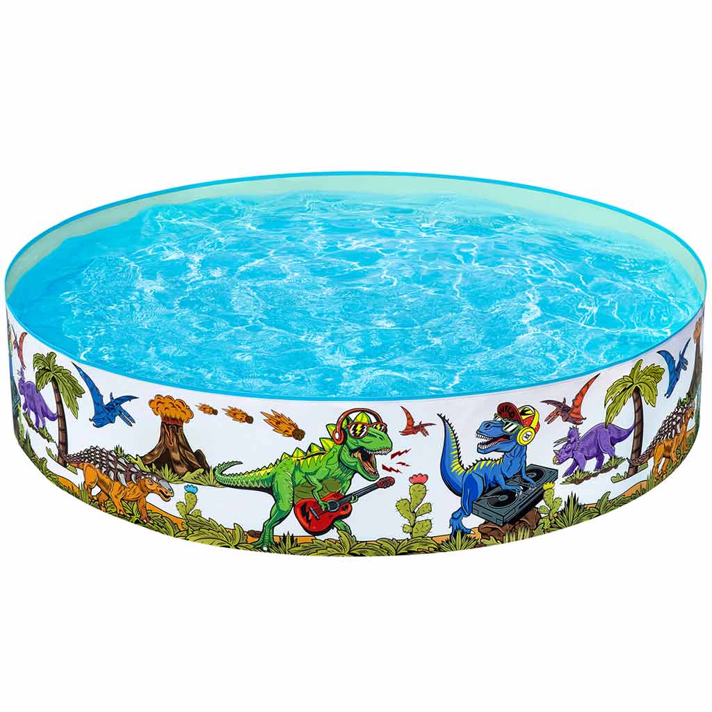 Bestway:  Fill 'n Fun™ dinoszauruszos merevfalú pancsoló medence Ø 183 x 38 cm kép 1