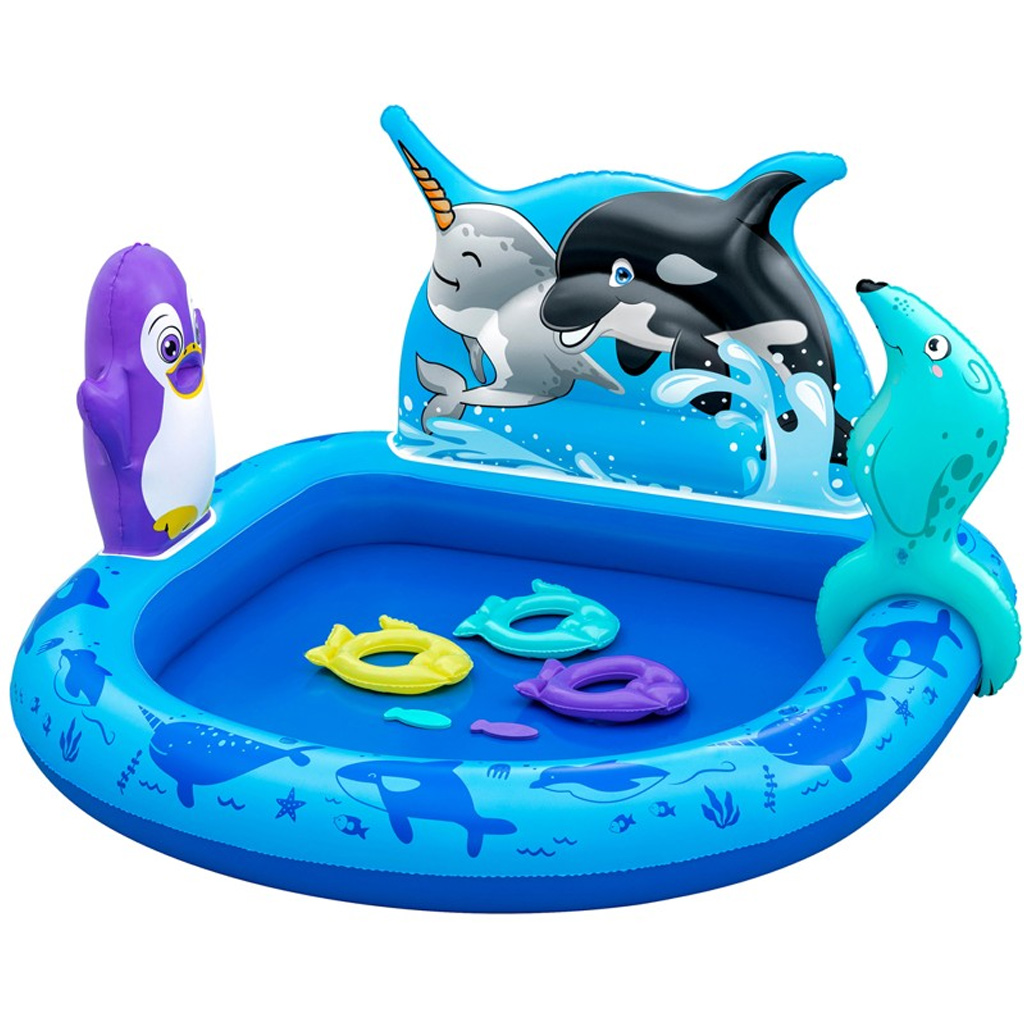 Bestway: Polar Pals felfújható játszómedence 134×131×73 cm kép 1