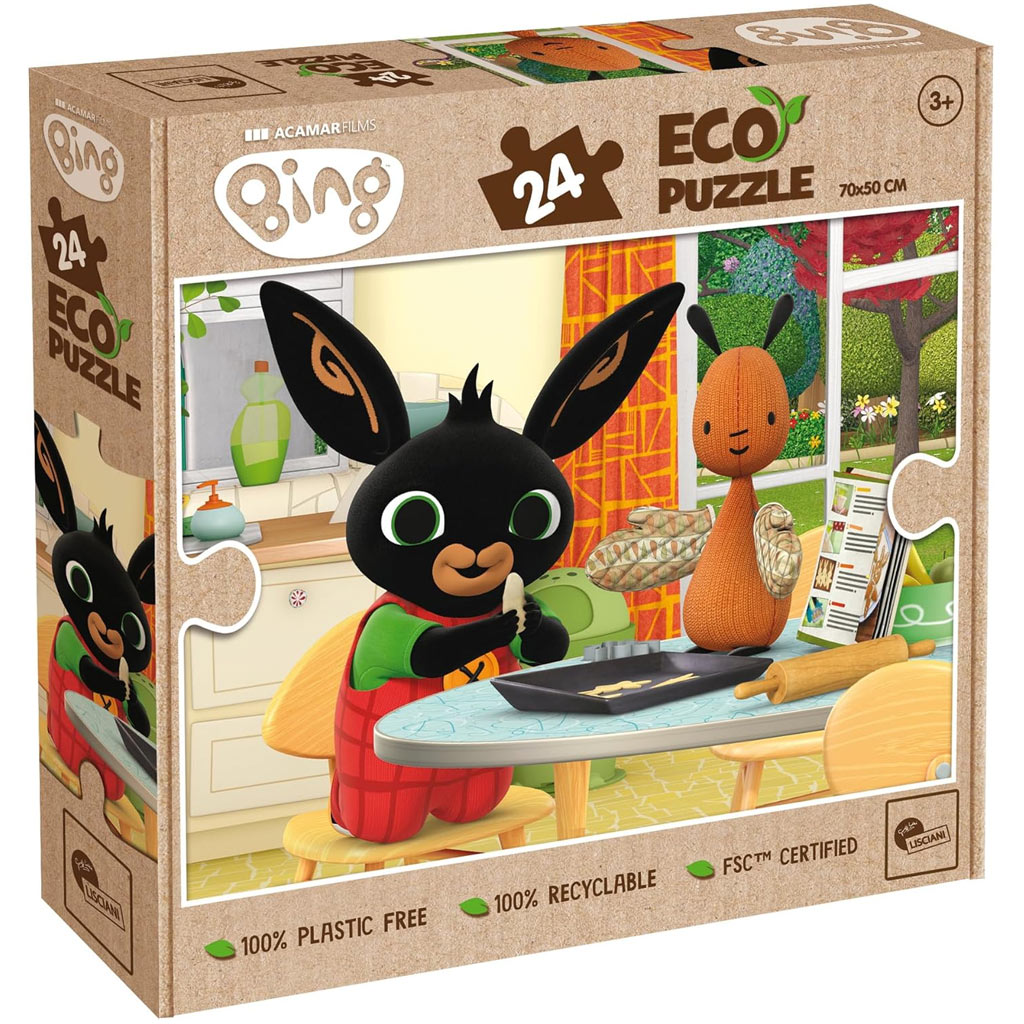 Bing és Flop sütit süt 24db-os Eco puzzle 70x50cm - Lisciani kép 1