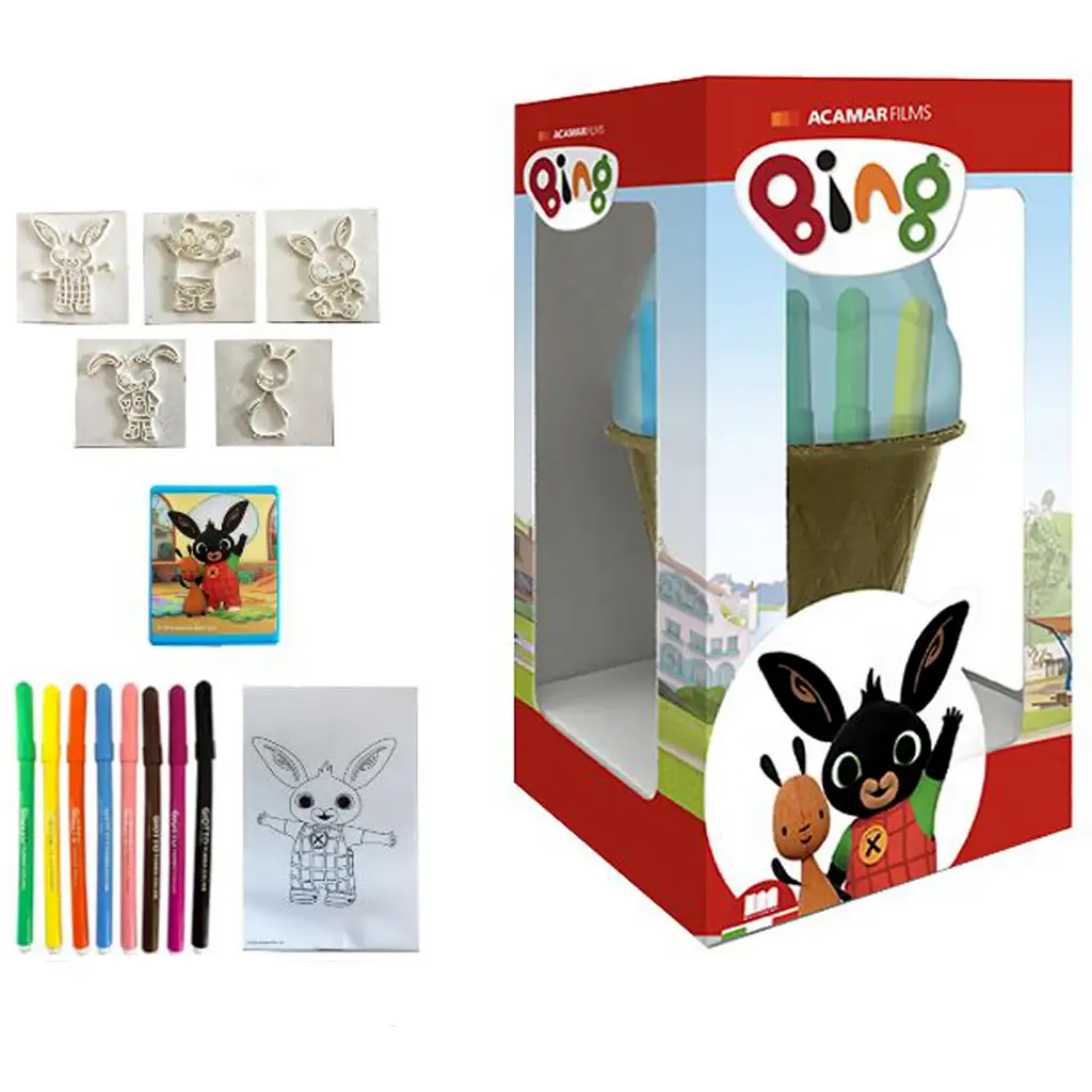 Bing és barátai bélyegző szett fagylalt formájú tárolóban - Multiprint kép 1
