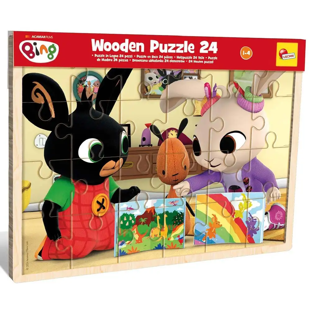 Bing és barátai 24db-os fa keretes puzzle - Lisciani kép 1