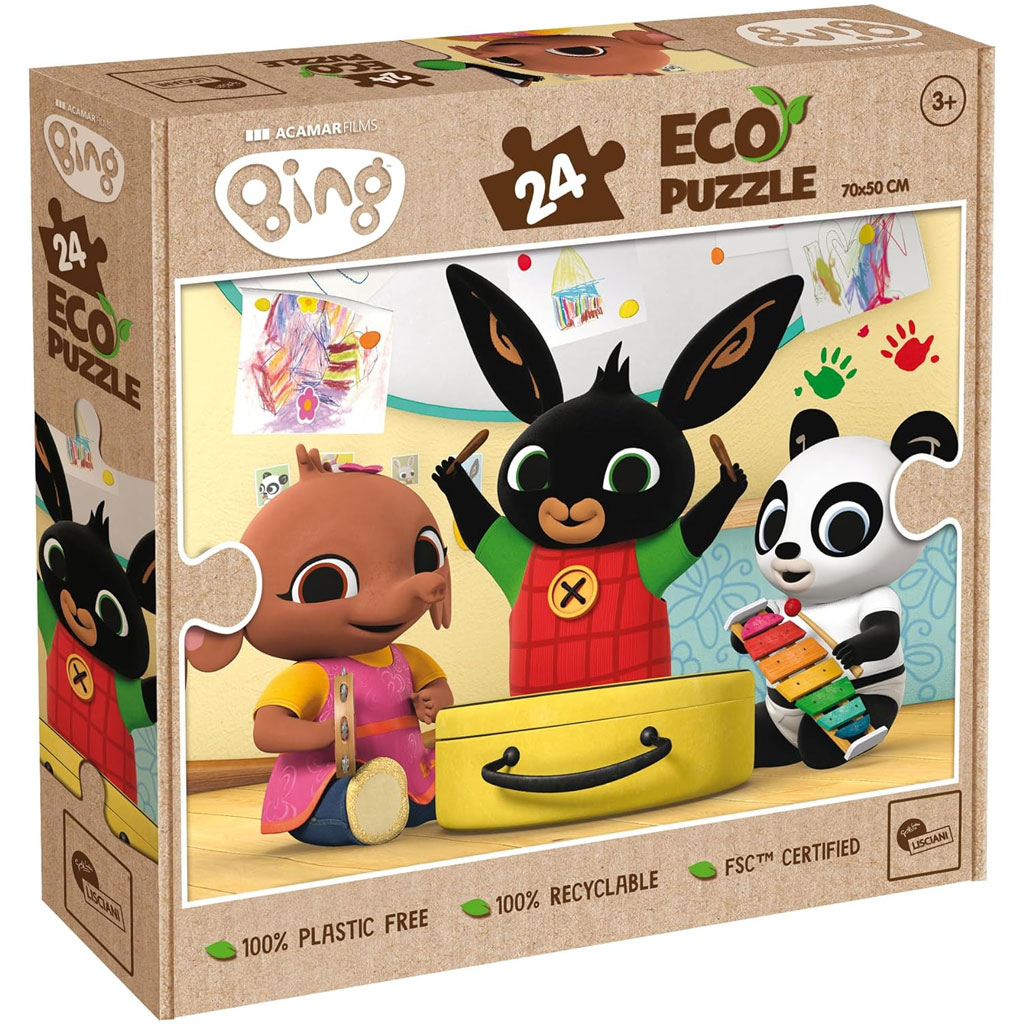 Bing és barátai zenélnek 24db-os Eco puzzle 70x50cm - Lisciani kép 1