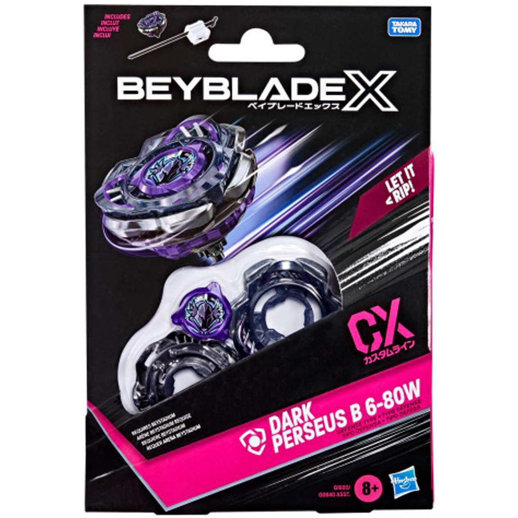 Beyblade X Starter pack: Dark Perseus B 6-80W CX pörgettyű kezdőszett - Hasbro kép 1
