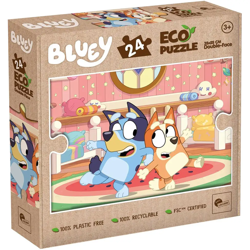 Bluey 2 az 1-ben 24db-os Eco mini puzzle és színező 35x25cm - Lisciani kép 1