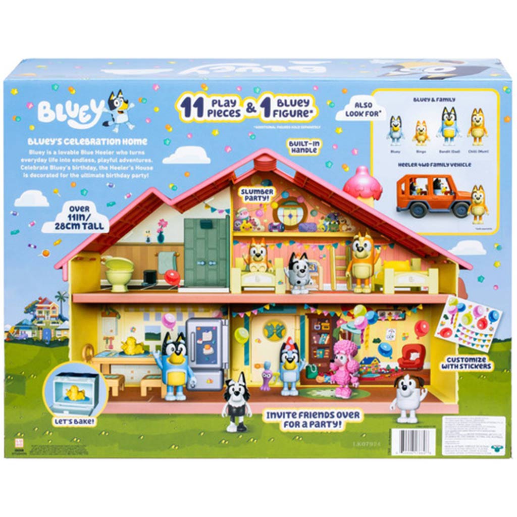 Bluey: Ünnepi családi ház játékszett ünneplő Bluey figurával kép 3