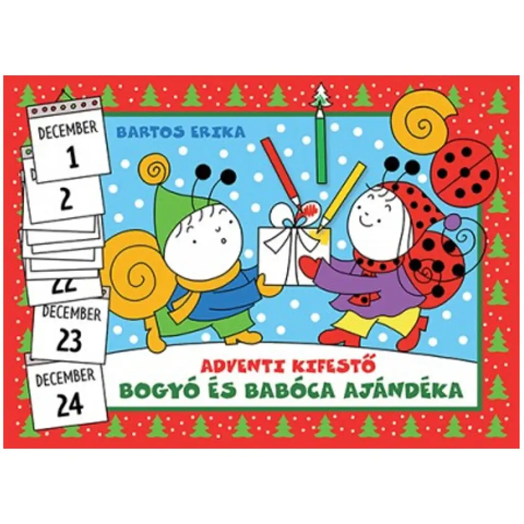 Bogyó és Babóca ajándéka - Adventi kifestő mesekönyv kép 1