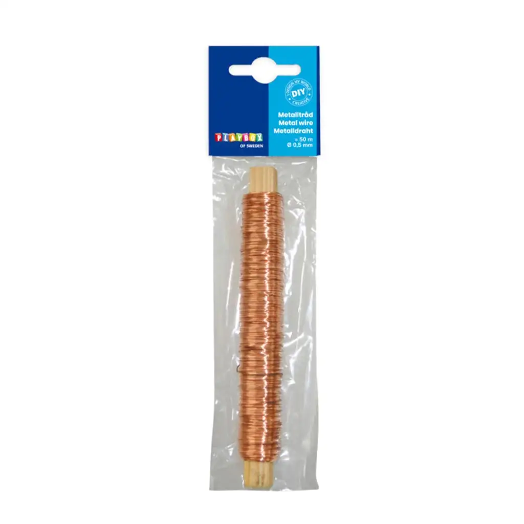 PlayBox: Fém kötöződrót bronz színben 0,5mm 50m kép 1