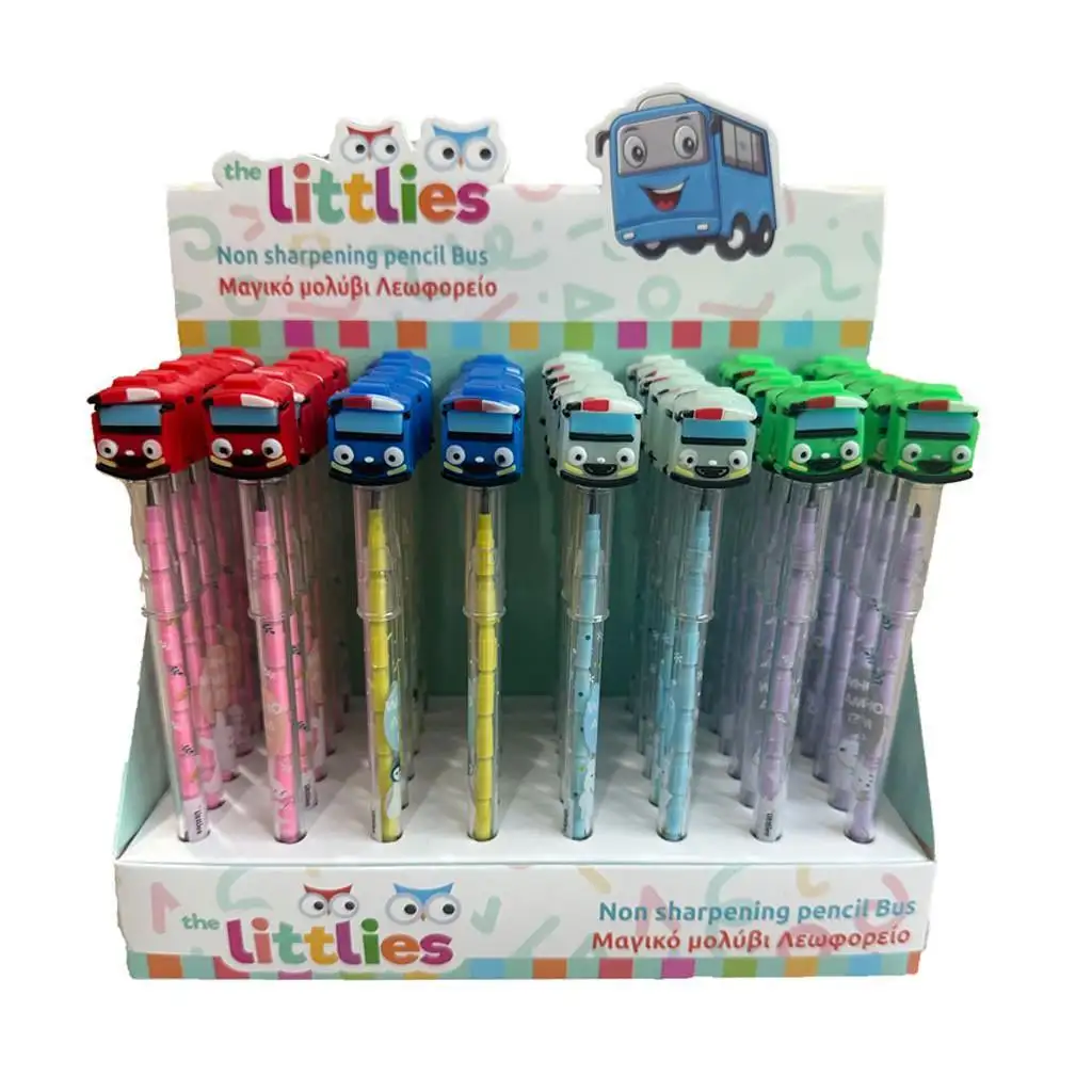 The Littlies: Buszos tolóbetétes ceruza többféle 1db kép 1