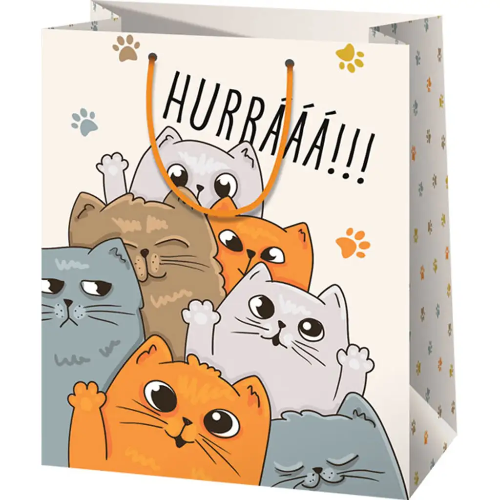 Cardex: "Hurrááá!!!" cicás nagy ajándéktáska 26x13x33cm kép 1