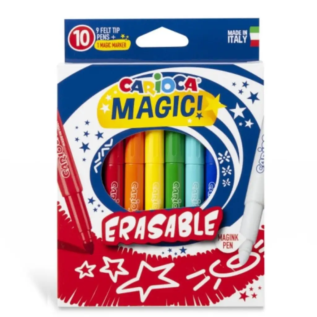 Magic Erasable 10db-os színes filctoll szett - Carioca kép 1