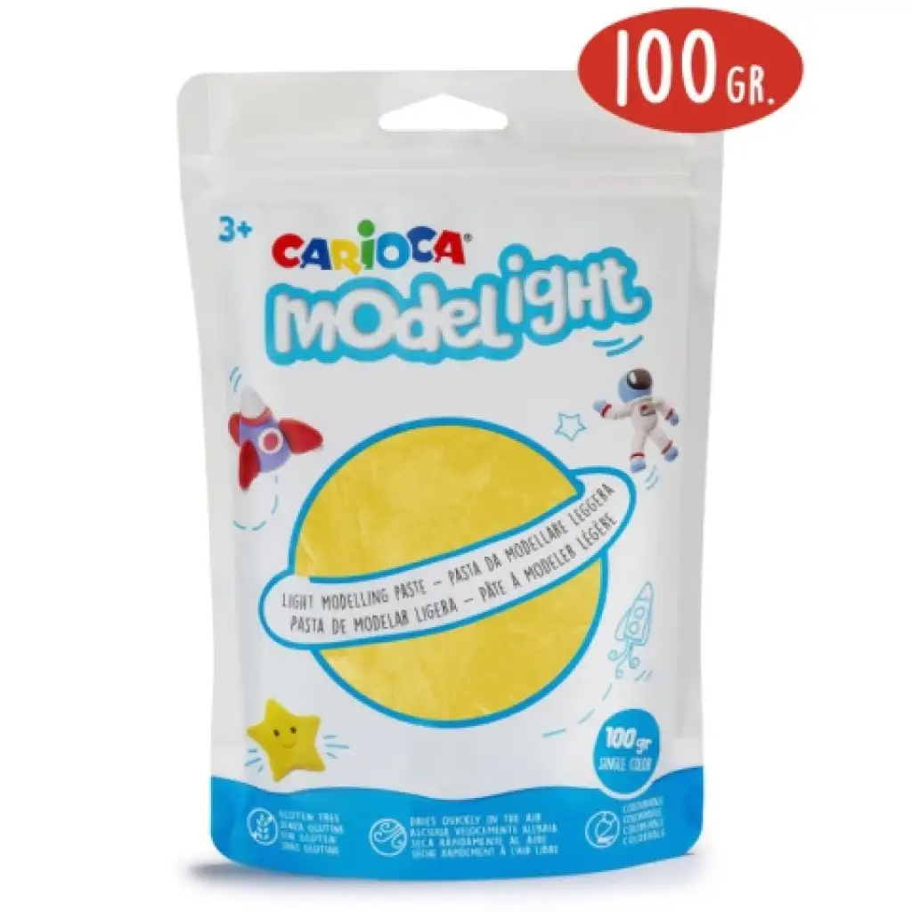 Modelight 100g-os sárga gyurma - Carioca kép 1