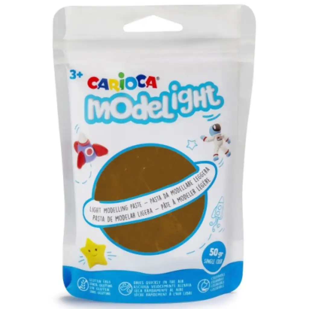 Modelight 50g-os barna gyurma - Carioca kép 1