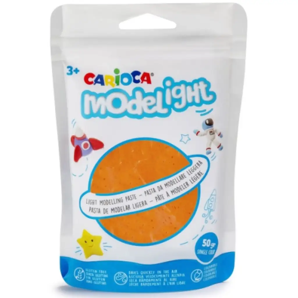 Modelight 50g-os narancssárga gyurma - Carioca kép 1