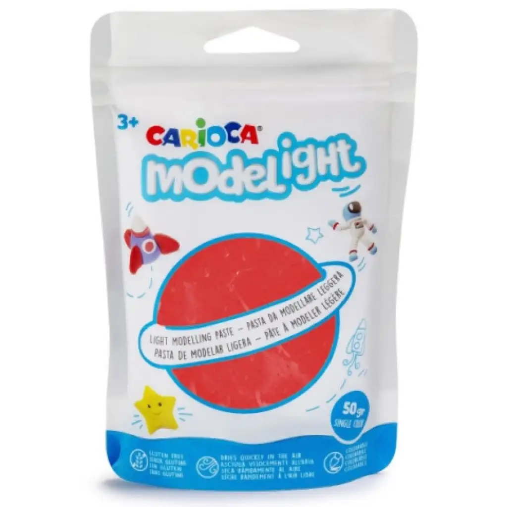 Modelight 50g-os piros gyurma - Carioca kép 1