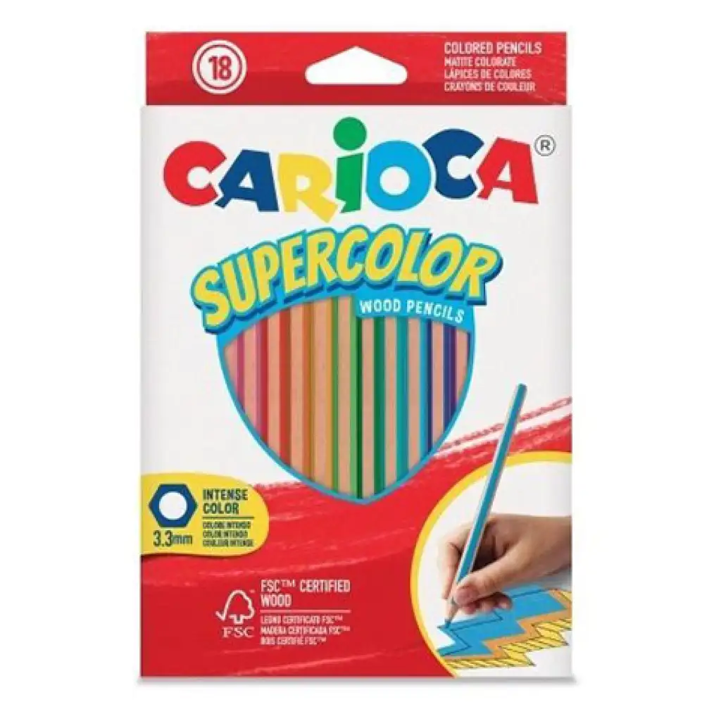Supercolor színes ceruza 18db-os szett - Carioca kép 1