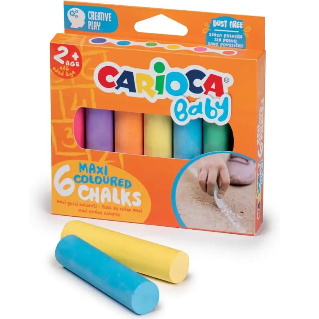 Carioca: Baby Maxi színes aszfaltkréta 6db-os kép 1
