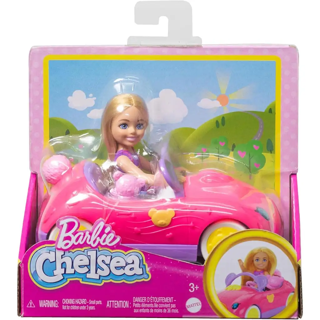 Barbie: Chelsea baba macis kabriója - Mattel kép 1