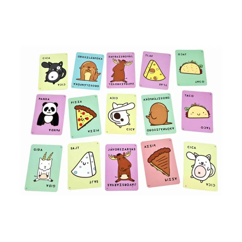 Cica, pizza, taco, gida, sajt - Fordulatos fordulat társasjáték kép 2