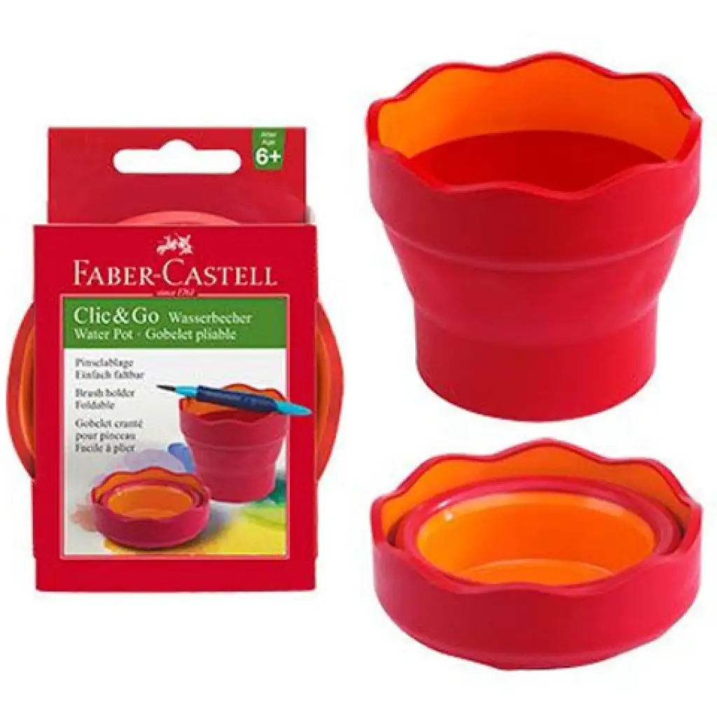 Cilck and Go vizestálka piros színű - Faber-Castell kép 1