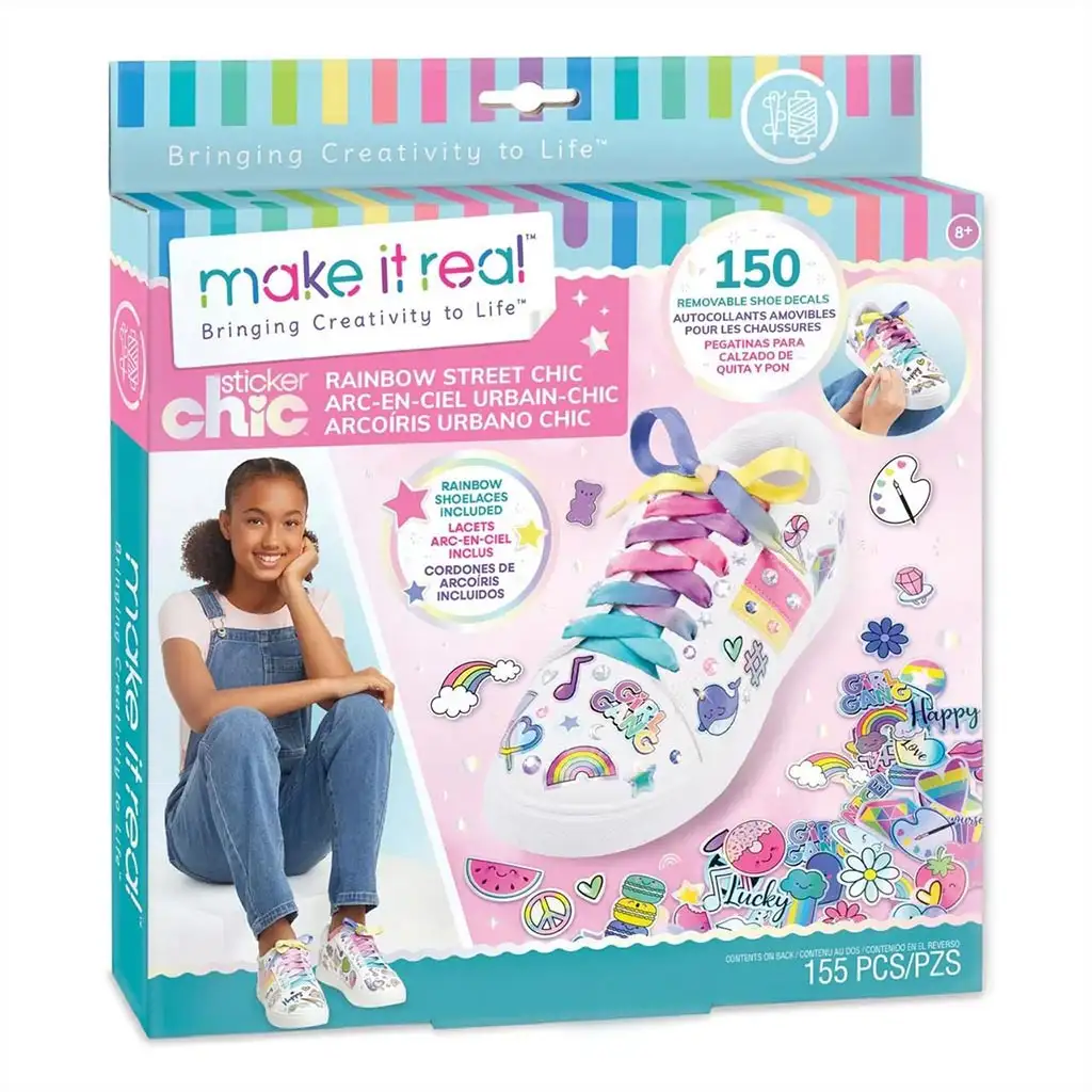 Make It Real: Sticker Chic Cipődíszítés - A szivárványos út divatja kép 1