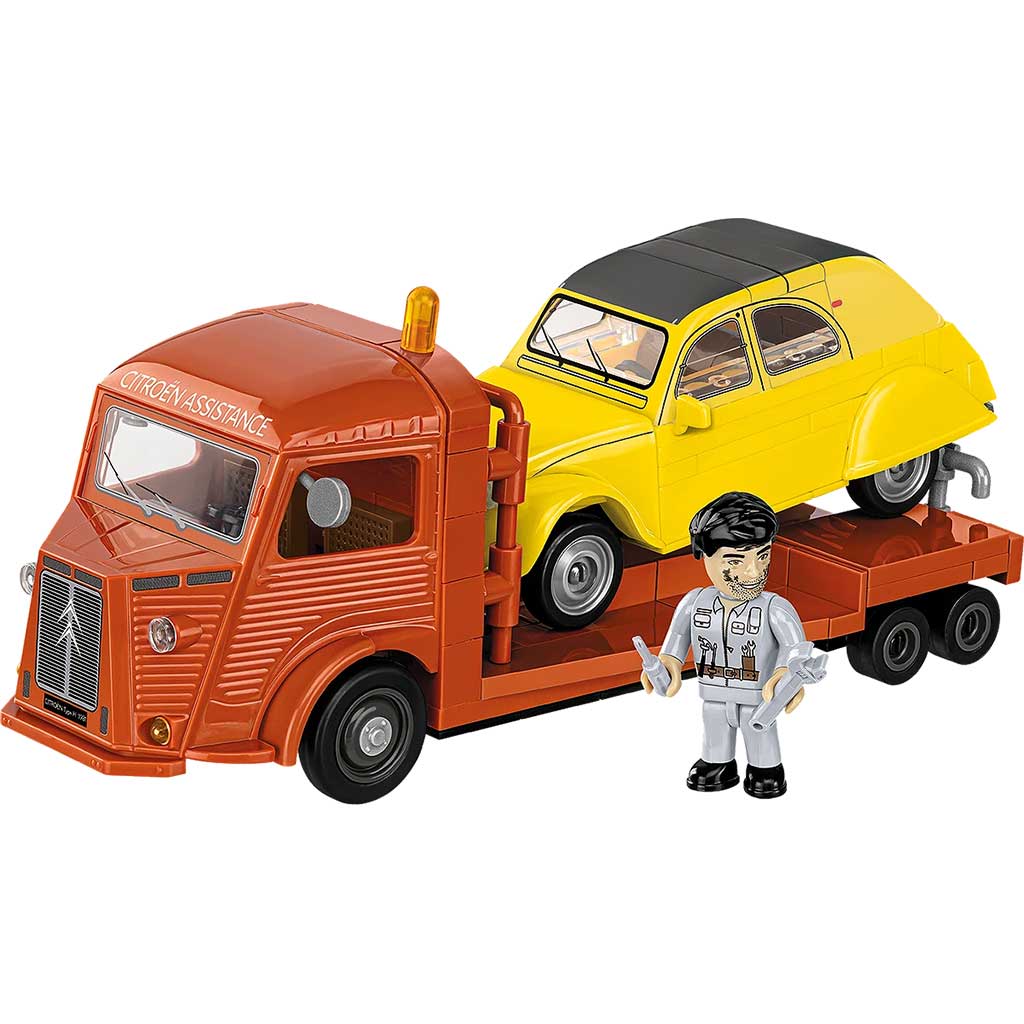 COBI: Citroen Type H Car Transporter & 2CV Type AZ autó építőjáték (24627) kép 3