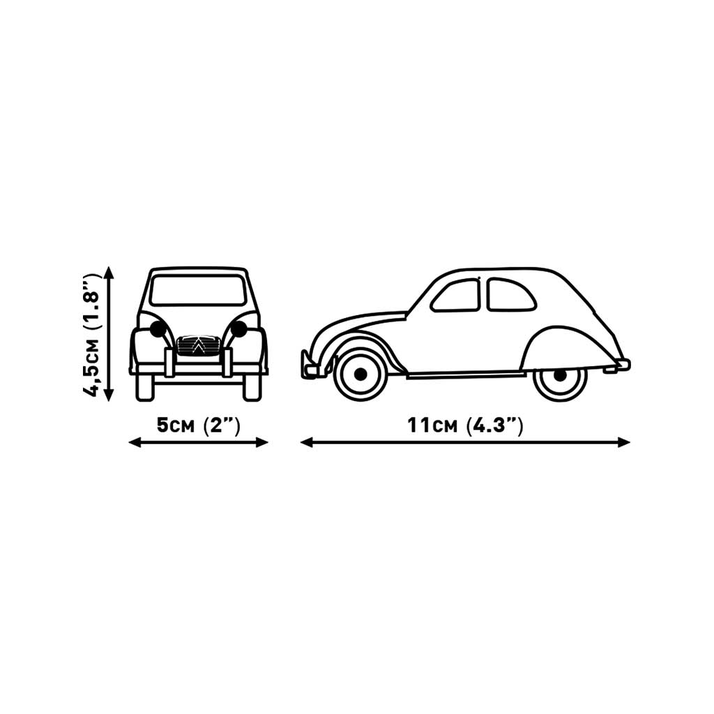 COBI: Citroen Type H Car Transporter & 2CV Type AZ autó építőjáték (24627) kép 5