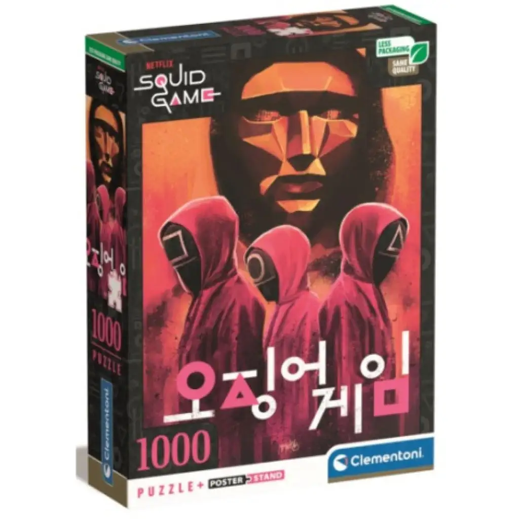 Squid Game - Nyerd meg az életed 1000db-os puzzle poszterrel - Clementoni kép 1