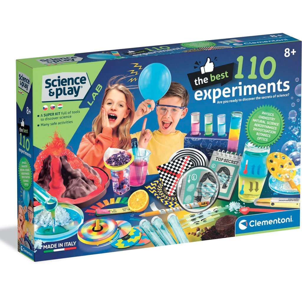 Science & Play: 110 legjobb kísérlet tudományos játékszett - Clementoni kép 1