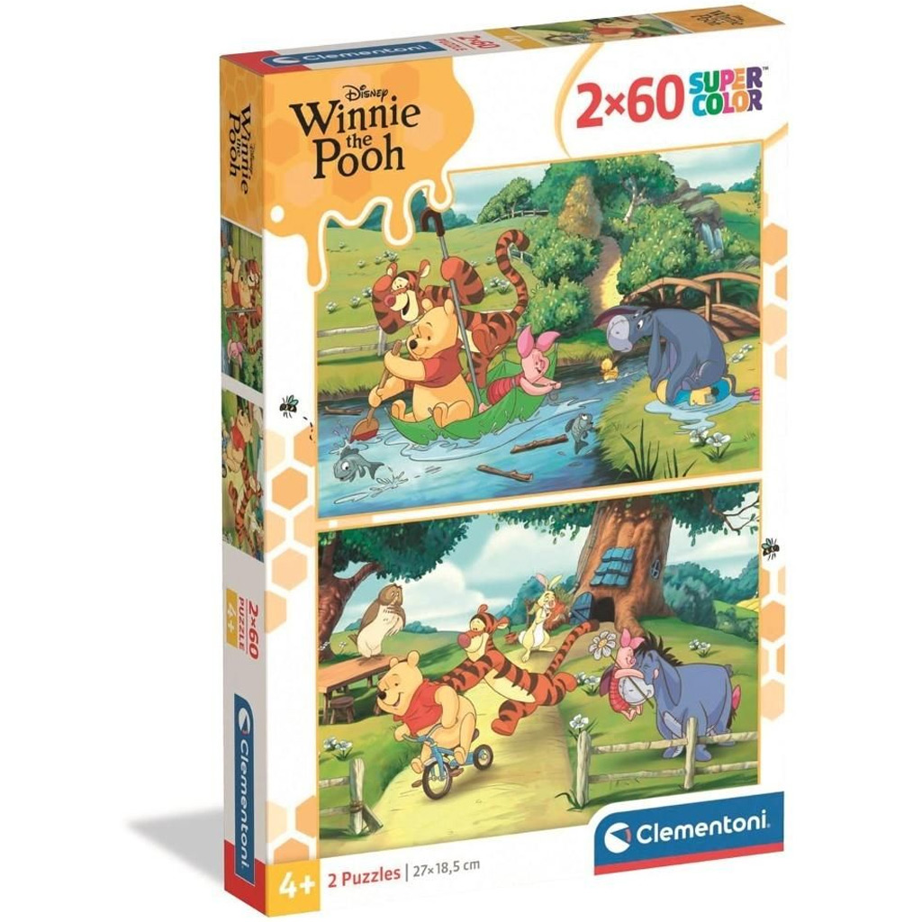 Micimackó kalandjai 2x60db-os Supercolor puzzle - Clementoni kép 1