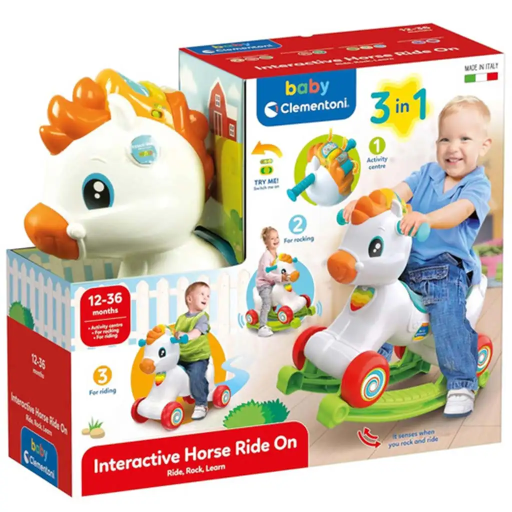 Clementoni Baby: 3 az 1-ben interaktív hinta póni kép 1