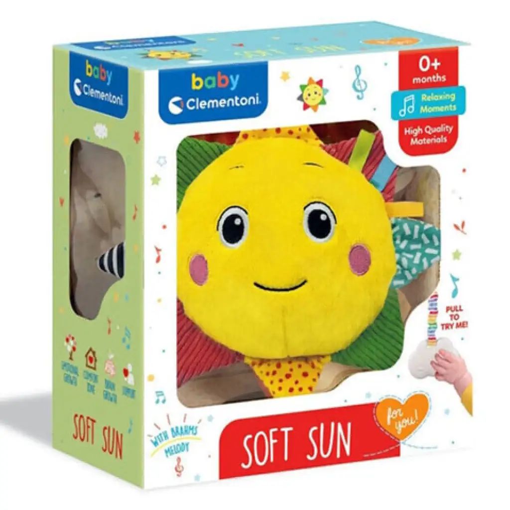 Felhúzható zenélő pihe-puha plüss napocska - Clementoni baby kép 1