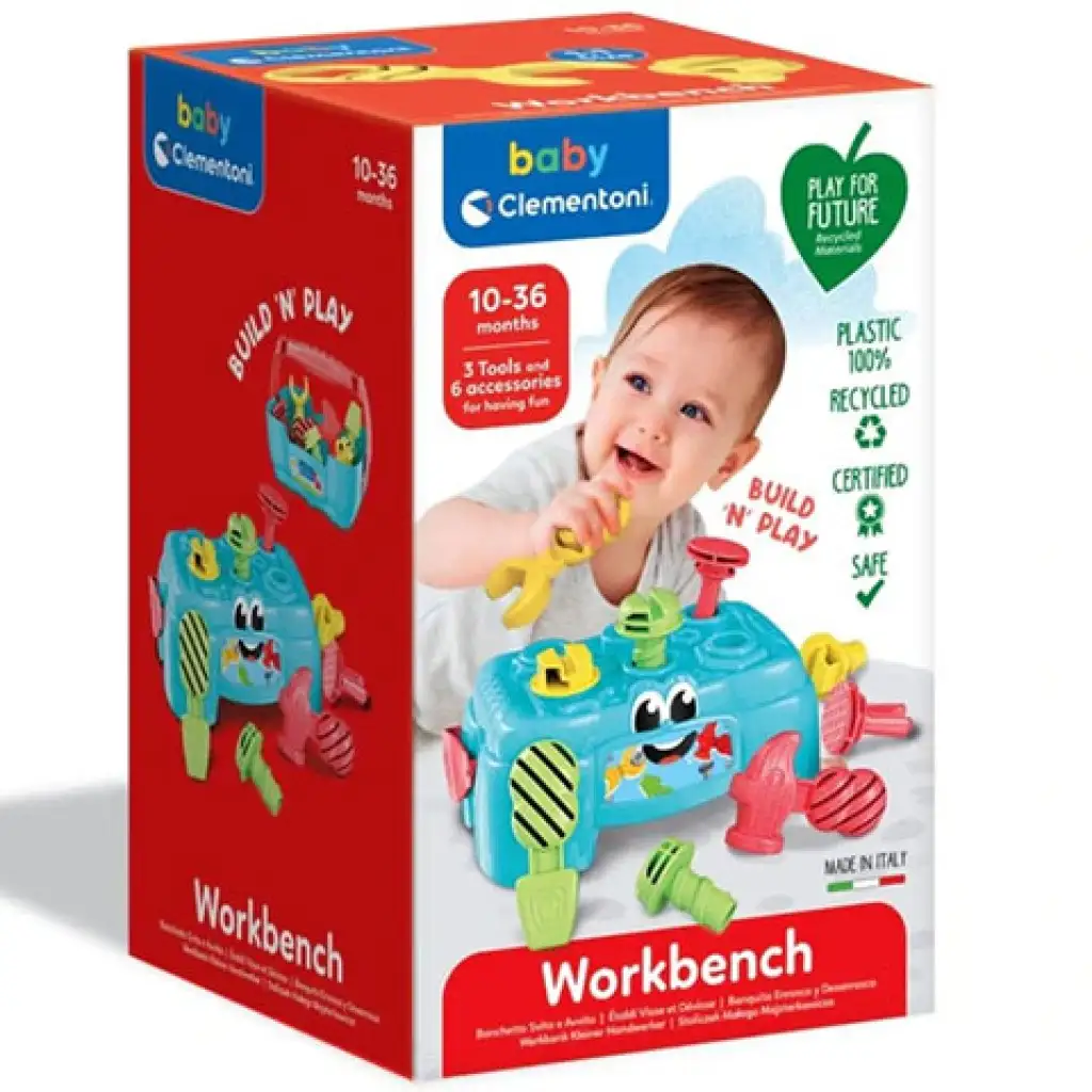 2az 1-ben munkapad és szerszámosláda szerszámokkal - Clementoni baby kép 1