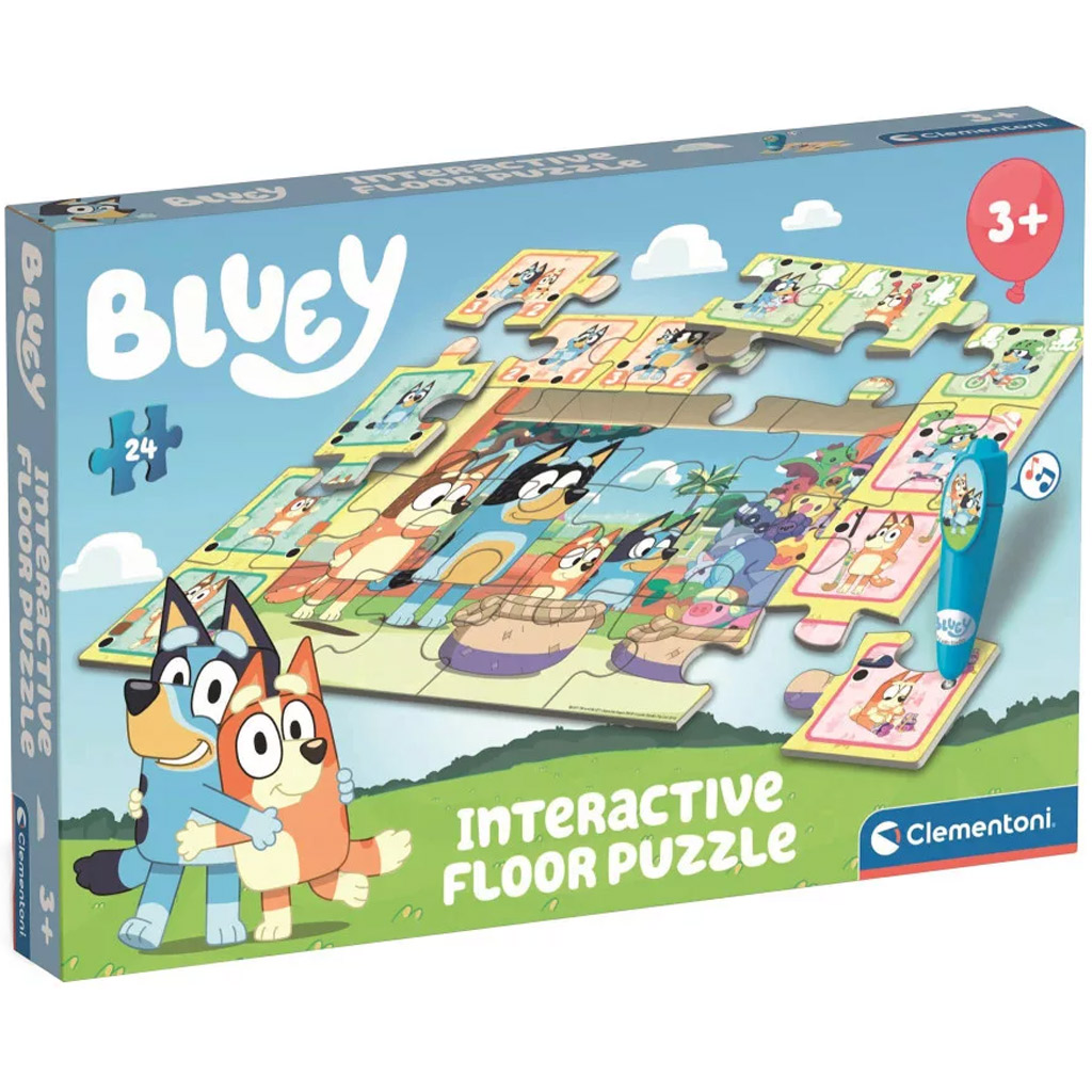Bluey és barátai interaktív 24db-os padló puzzle - Clementoni kép 1